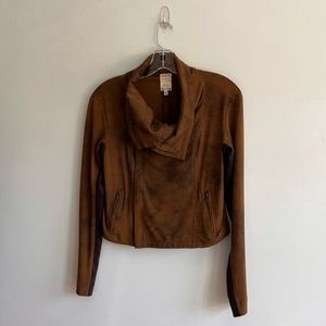 Georgie Distressed Lightweight Moto Jacket Size Small